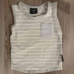 Little Bipsy Kids Light Gray Striped Tank Top